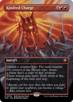 MTG English Kindred Charge (Borderless) NM Normal Special Guests - Image 1