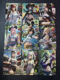 Goddess Story Waifu Bikini 9 x Character Doujin Cards Maiden SSR UR Beauty Shiny - Image 1