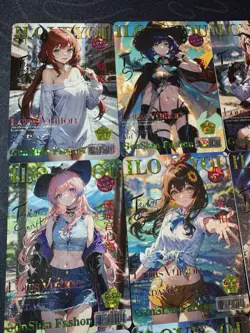 Goddess Story Waifu Bikini 9 x Character Doujin Cards Maiden SSR UR Beauty Shiny - Image 2