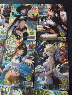Goddess Story Waifu Bikini 9 x Character Doujin Cards Maiden SSR UR Beauty Shiny - Image 3