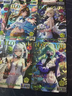 Goddess Story Waifu Bikini 9 x Character Doujin Cards Maiden SSR UR Beauty Shiny - Image 4