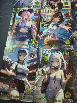 Goddess Story Waifu Bikini 9 x Character Doujin Cards Maiden SSR UR Beauty Shiny - Image 5