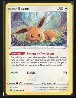 Eevee Common SWSH10: Astral Radiance 119/189 NM Pokemon Card - Image 1