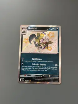 Pokemon TCG 2024 Paldean Fates: Grafaiai 190/091 Shiny Holo Card - Near Mint - Image 1