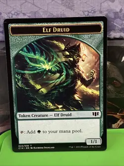 Elf Druid Token (011) Commander Anthology Regular MTG TCG - Image 1
