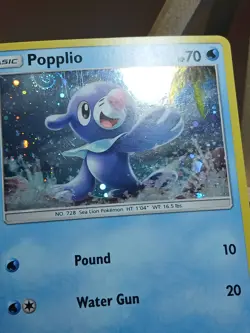 LP SWIRL Popplio - Cosmos Holo 39/149 Pokemon Sun & Moon Galaxy Swirl - Image 5