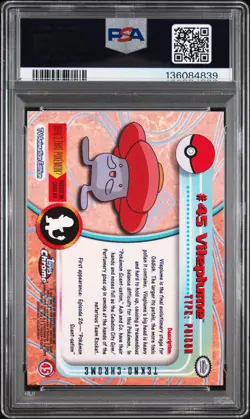 2000 TOPPS CHROME POKEMON T.V. TEKNO #45 VILEPLUME PSA 9 - Image 2