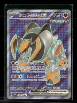 Pokemon 2024 Temporal Forces Iron Boulder EX FA #192/162 - Image 1
