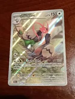 Pokemon TCG Unfezant Illustration Rare Card 150/086 Black Bolt-NM Condition - Image 1