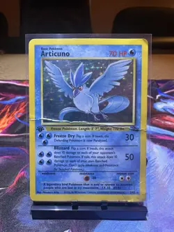 Pokemon TCG Articuno 2/62 WOTC 1st Edition Fossil Holo Rare HP - Image 1