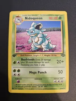 Pokemon TCG Nidoqueen Jungle 23/64 1st Edition Non-Holo Rare Vintage LP WOTC - Image 1
