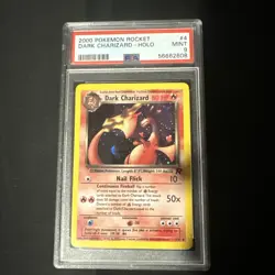 DARK CHARIZARD-HOLO PSA 9 English 1999 POKEMON ROCKET 4/82 - Image 1