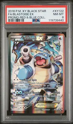 Blastoise EX 2016 Pokemon Black Star Promo PSA 8 #XY122 - Image 1