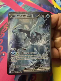 KYUREM EX #165/86 Special Illustration Rare Black Bolt Pokemon *ROLLER ERROR* - Image 1