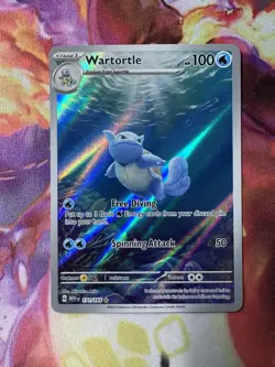Pokemon Wartortle 171/165 Scarlet & Violet 151 Illustration Rare NM - Image 1