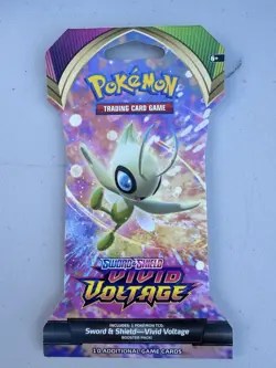Pokemon Celebi Sleeved Booster Pack 2020 Sword & Shield Vivid Voltage Pokemon 820650807503 - Image 1