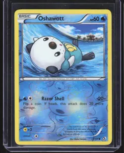 Pokemon TCG Oshawott Reverse Holo #37/113 2013 Black & White: Legendary Treasure - Image 1