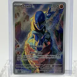 Pokemon TCG White Flare Sawk #130/086 Illustration Rare NM - Image 1