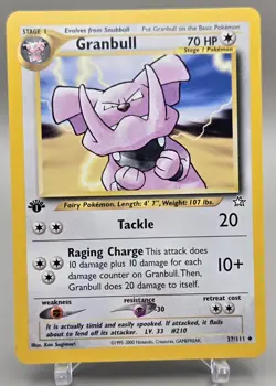 Pokemon TCG Granbull 37/111 Neo Genesis Stage 1 Uncommon Regular 1st Edition - Image 1