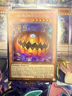 Yu Gi Oh Pumpking The King of Grave Ghost MZMU-EN001 Secret Rare Mint Condition - Image 2