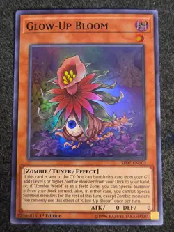 Yu-Gi-Oh! Glow-Up Bloom SR07-EN003 1st Edition Super Rare NM - Image 1