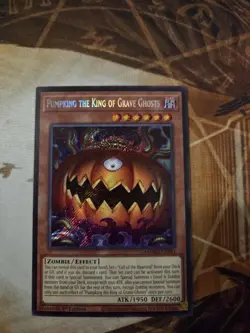 Pumpking the King of Grave Ghosts 1st Edition Secret Rare MZMU-EN001 Yu-Gi-Oh! - Image 1