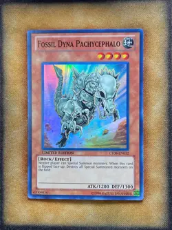 Yugioh Fossil Dyna Pachycephalo CT08-EN012 Super Rare Limited Edition NM - Image 1