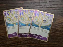 X3 Lightning Dragon OP15-077 Adventure on Kami's Island Foil English One Piece - Image 1