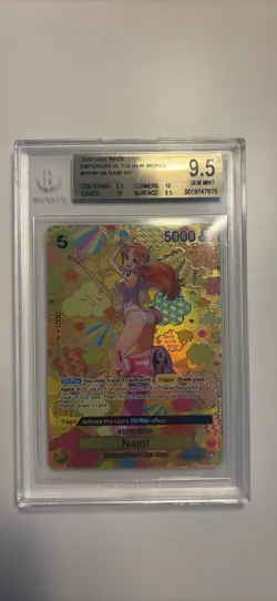 One Piece BGS 9.5 Gem Mint Graded Egghead Nami SP OP08-106 - Image 1