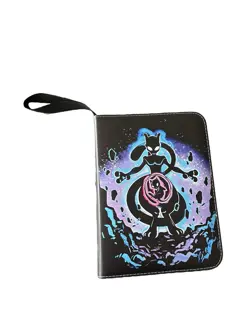 Black Binder, Mewtwo Premium 4-Pocket Holder, Binder for 200 Pokemon Cards - Image 1