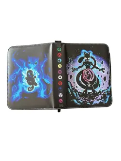 Black Binder, Mewtwo Premium 4-Pocket Holder, Binder for 200 Pokemon Cards - Image 4
