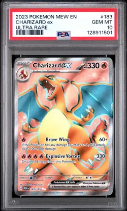 2023 POKEMON MEW EN-151 ULTRA RARE #183 CHARIZARD EX PSA 10 - Image 1