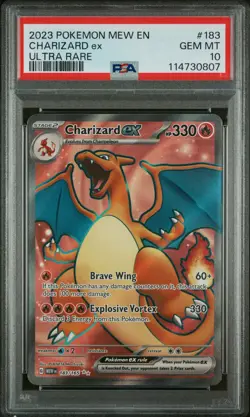 2023 POKEMON MEW EN-151 ULTRA RARE #183 CHARIZARD EX PSA 10 - Image 1