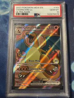 PSA 10 Charizard ex Ultra Rare 183/165 Sv: Scarlet & Violet 151 Holo Pokemon TCG - Image 1