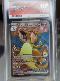 Pokemon TCG Charizard EX 183/165 Graded Ace 10 SV 151 SET ENGLISH - Image 1