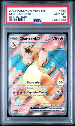 2023 Pokemon Mew EN-151 Charizard EX Ultra Rare PSA 10 #183 - Image 1