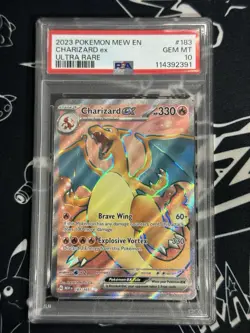 Charizard ex 183/165 Pokemon 2023 Mew EN 151 Ultra Rare PSA 10 Gem Mint Card - Image 1