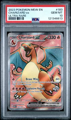2023 POKEMON MEW EN-151 ULTRA RARE #183 CHARIZARD EX PSA 10 - Image 1