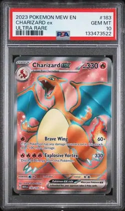 Charizard EX 183/165 Scarlet & Violet 151 Pokemon TCG PSA 10 English - Image 1