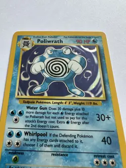 💧 Pokemon TCG Poliwrath Base Set Holo 13/102 Rare Unlimited Mint ⭐ - Image 4