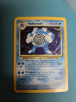 Poliwrath Unlimited Holo Rare Pokemon TCG Base Set 13/102 - Image 1