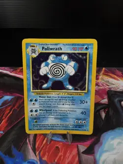 Poliwrath Unlimited Holo Rare Card Base Set 13/102 Pokemon TCG 1999 LP - Image 1