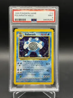 Pokemon TCG Poliwrath Base Set 13/102 Holo Unlimited Holo Rare PSA 9 - Image 1
