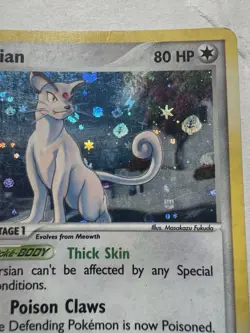 Persian 44/112 FireRed & LeafGreen 80 HP Reverse Holo Uncommon Pokemon Card - Image 3