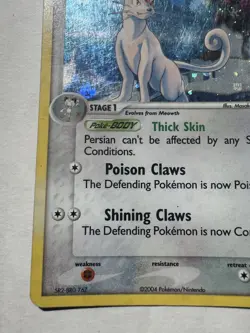 Persian 44/112 FireRed & LeafGreen 80 HP Reverse Holo Uncommon Pokemon Card - Image 5