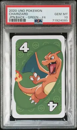 PSA 10 Pokemon Charizard Uno Japanese Back Green 2020 Card #4 - Image 1