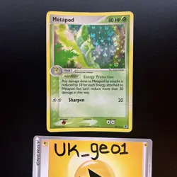 Pokemon Card - Metapod 39/112 - EX FireRed LeafGreen - Reverse Holo - Image 1