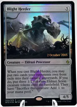 Blight Herder 002/274 Foil Launch Promo Battle For Zendikar BFZ MTG LP - Image 1