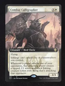 1x MTG Combat Calligrapher (Extended Art) - Commander 2021 (C21) #341 - Magic - Image 1