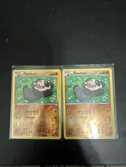 2016 pokemon Breakpoint reverse holo Pancham 71/122 2 Card Lot - Image 1